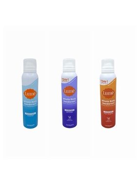 Lume Whole Body Deodorant Bundle - Unscented, Soft Powder, Clean Tangerine